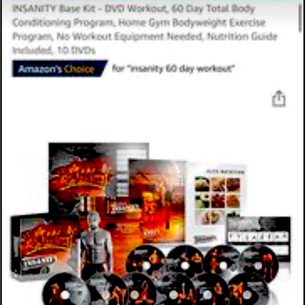 INSANITY 60 day total body conditioning program Beach Body